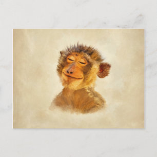 Happy Monkey Postkarte