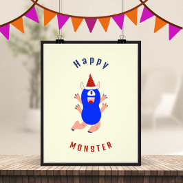 Happy Monster Fotodruck