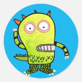 HAPPY MONSTER LAPTOP MESSENGER RUNDER AUFKLEBER