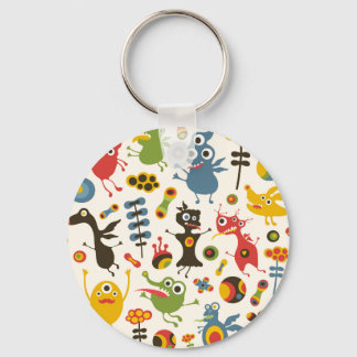 Happy Monsters Button Schlüsselanhänger