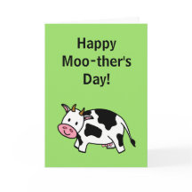 Happy Moo-ther's Day Moo Cow mit rosa Udder