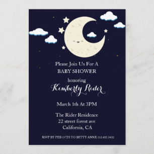 Happy Moon Baby Shower Einladungen