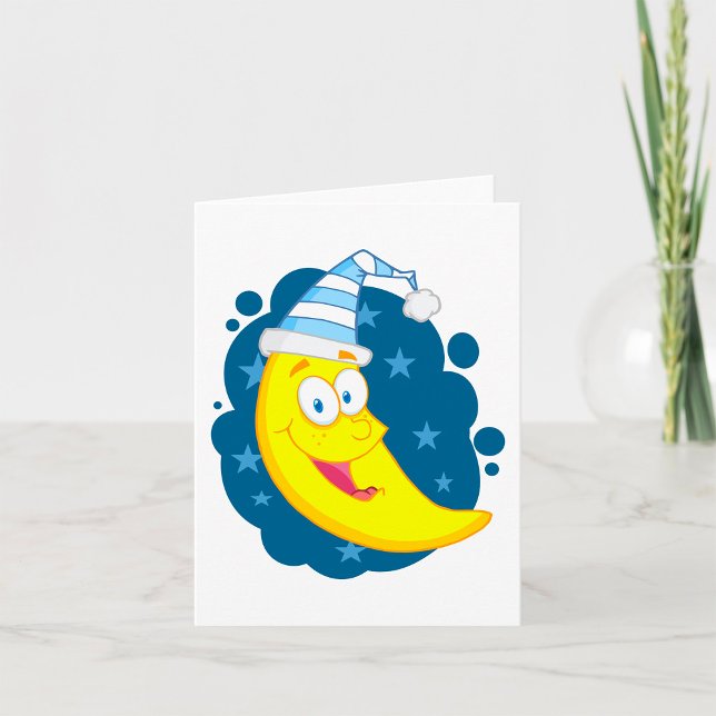 Happy Moon Face Karte (Von Creator hochgeladen)