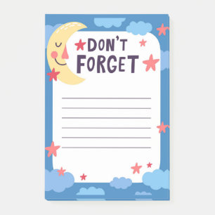 Happy Moon Sky Post-It Notes Klebezettel