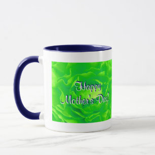 Happy Mother Day Bright Green Rose III Tasse