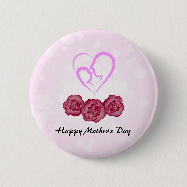 Happy Mother Day Button (Vorderseite)