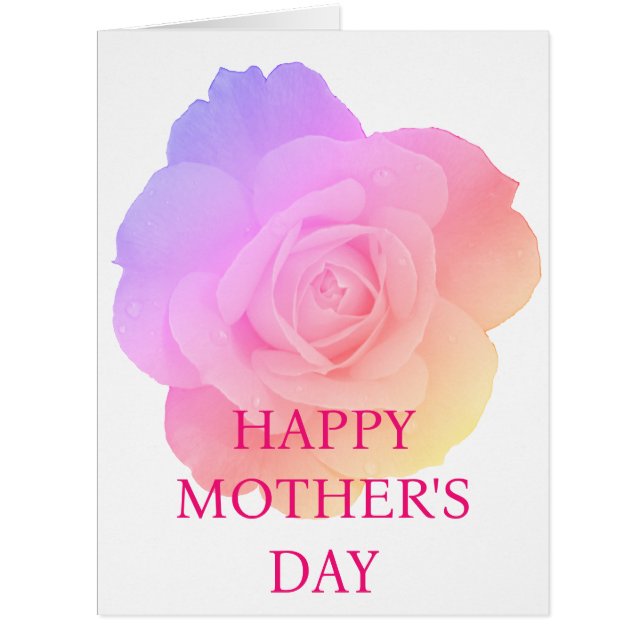 Happy Mother Day Custom Floral Pink Rose Niedlich (Vorderseite)