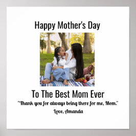 Happy Mother Day Custom Foto Poster