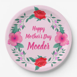 Happy Mother Day Edit Name Dutch Moeder Pappteller
