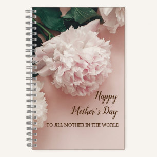 Happy Mother Day Floral 5,5" x 8,5" Spirale Notizbuch