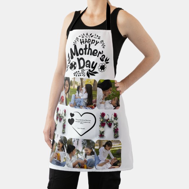 Happy Mother Day Floral Custom Foto Schürze (InSitu)
