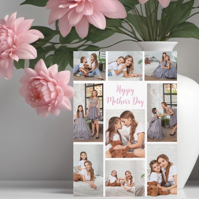 Happy Mother Day Foto Collage von Daughter Karte (Von Creator hochgeladen)