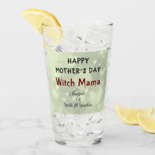 Happy Mother Day Hexe Mama Design Glas