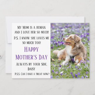 Happy Mother Day Hund Mama Anpassbare Karte