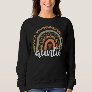 Happy Mother Day Leopard Rainbow Auntie Women Sweatshirt