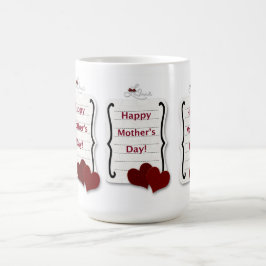 Happy Mother Day Liebe Notes and Hearts Kaffeetasse