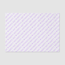 Happy Mother Day Lilac on White Tissue Paper Seidenpapier