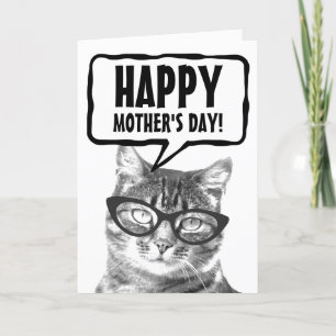 Happy Mother Day lustige Katze Custom Grußkarte Karte