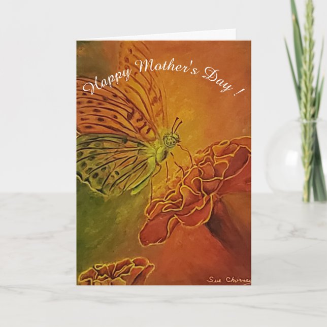 Happy Mother Day Marigold Blume Karte (Vorderseite)