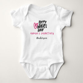 Happy Mother Day Personalisiert Name Niedlich Mord Baby Strampler