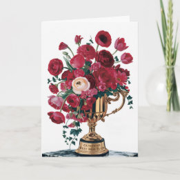 Happy Mother Day Red Blume Trophy Anpassbar Karte