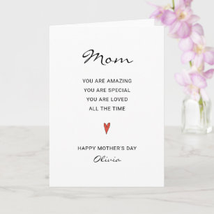 Happy Mother Day Simple Card Karte