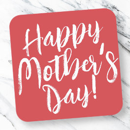 Happy Mother Day Simple Modern Typografy Quadratischer Aufkleber