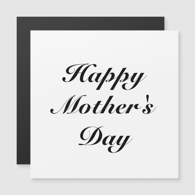 Happy Mother Day Skript elegante Magnetkarte (Vorne/Hinten)