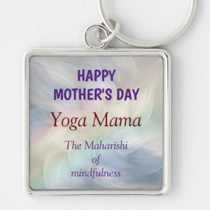 Happy Mother Day Yoga Mama Design Card Schlüsselanhänger