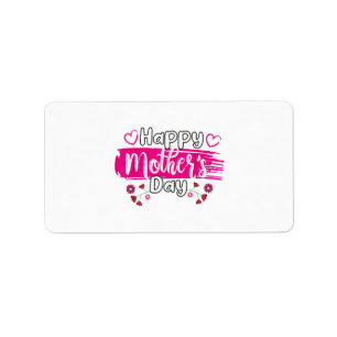 Happy Mother's Day 2025 Tshirt for Women Mama Gran Adressaufkleber