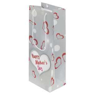 Happy Mother's Day 3D Paper Heart Geschenktüte Für Weinflaschen