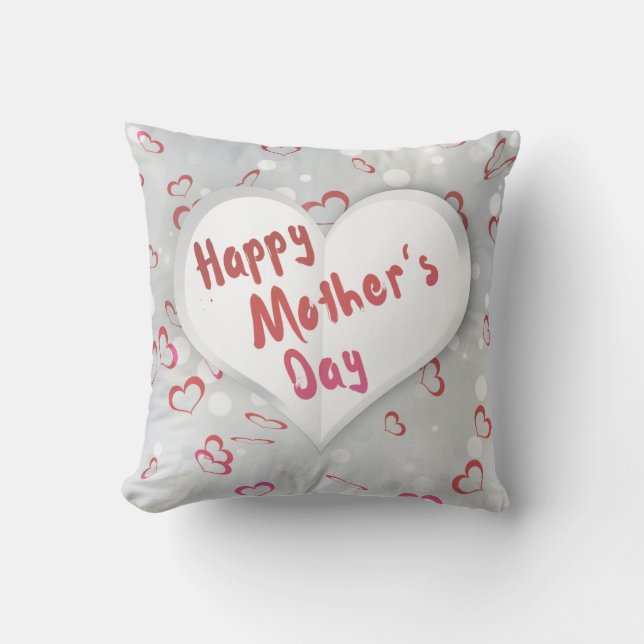 Happy Mother's Day 3D Paper Heart Kissen (Vorderseite)
