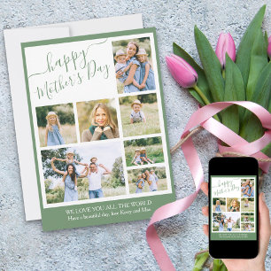 Happy Mother's Day 7 Foto Collage Feiertagskarte