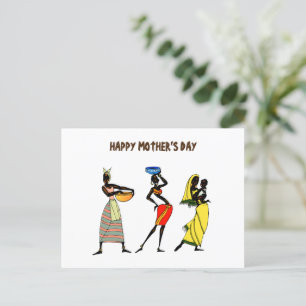 Happy Mother's Day African Art Postkarte
