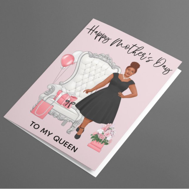 Happy Mother's Day Afroamerikanerin Karte (Von Creator hochgeladen)