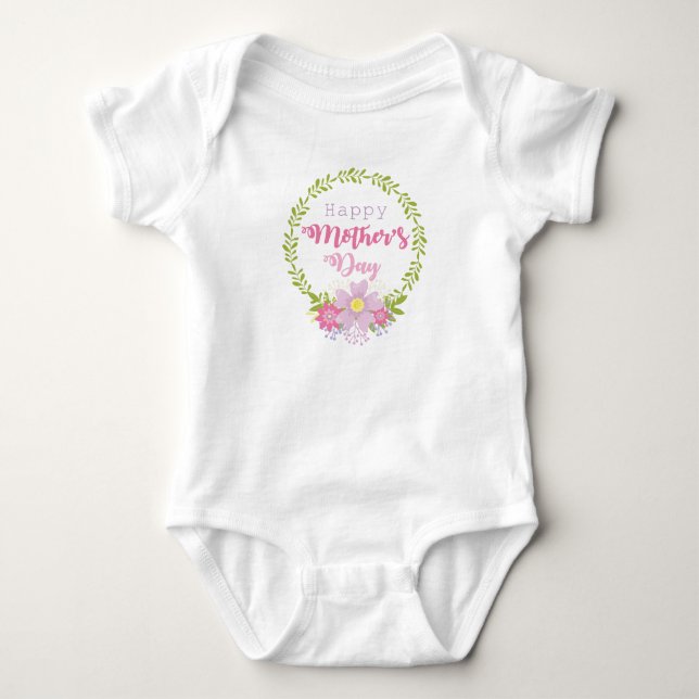 Happy Mother's Day Baby One Piece Body Anzug Shirt (Vorderseite)