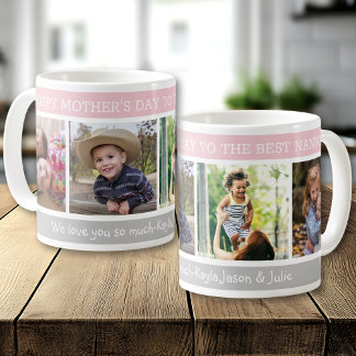 Happy Mother's Day Best Nanny 4 Photo Collage Kaffeetasse