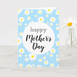 Happy Mother's Day Blue Daisy Karte
