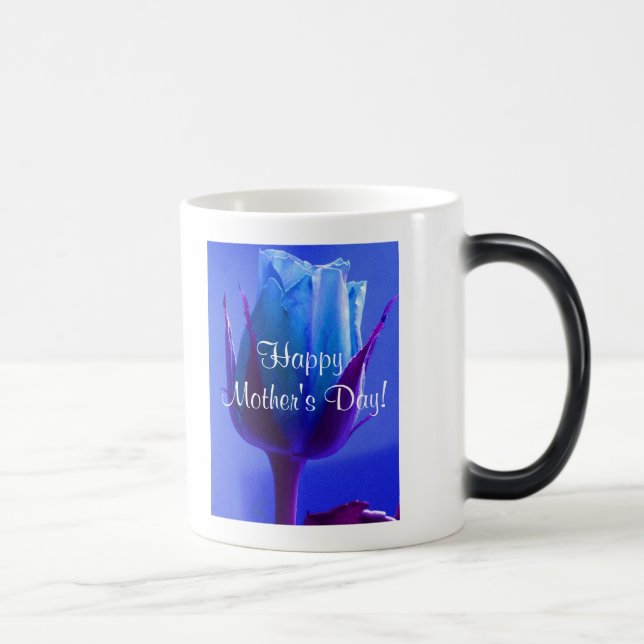 Happy Mother's Day Blue Rose IV Verwandlungstasse (Rechts)
