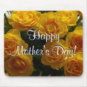 Happy Mother's Day Blue Tulips Mousepad