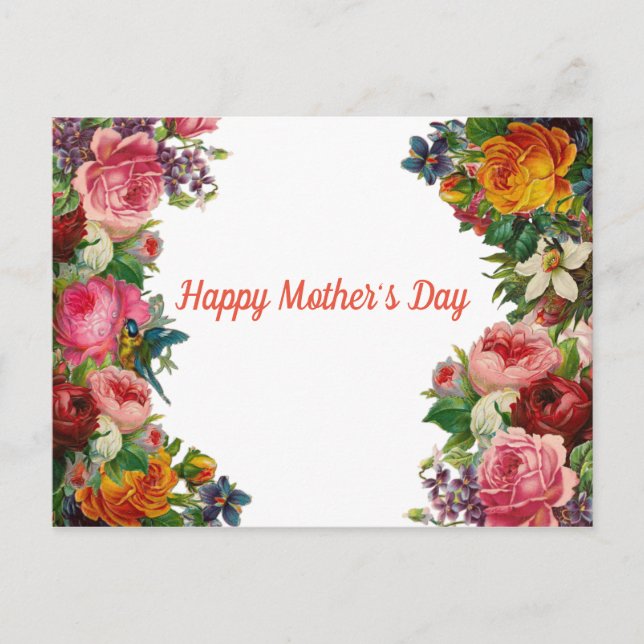 Happy Mother's Day Blume Bouquet Postkarte (Vorderseite)