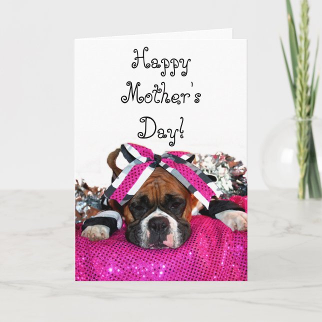 Happy Mother's day boxer greeting card Karte (Vorderseite)