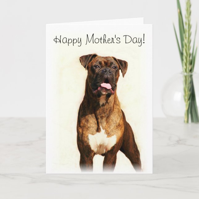 Happy Mother's Day Boxer greeting card Karte (Vorderseite)