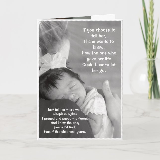 Happy Mother's Day Card - Adoptive oder Birth Mama Karte (Vorderseite)