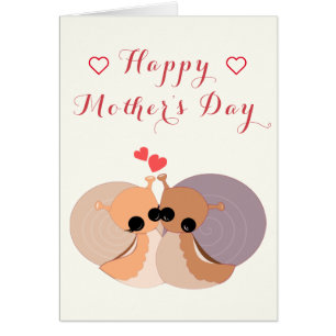 Happy Mother's Day Card Family Snails Liebe