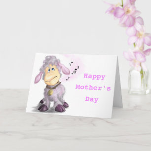 Happy Mother's Day Card Kleines Lamm mit Glocke Karte