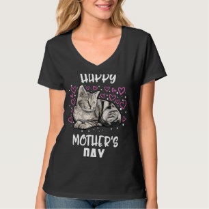 Happy Mother's Day Cat Niedlich Kitten Mama Frauen T-Shirt