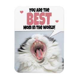Happy Mother's Day Cat Shouting Spaß Magnet