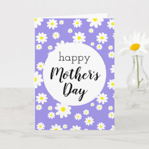 Happy Mother's Day Daisy Blume Muster Lila Karte