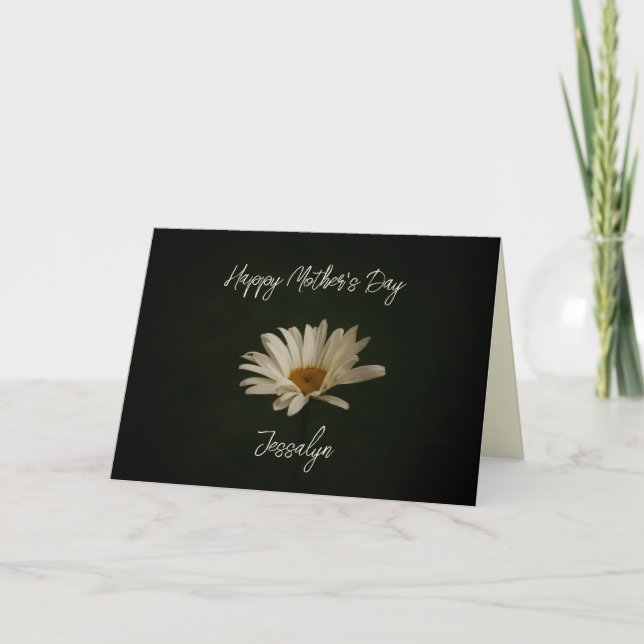 Happy Mother's Day Daisy Personalisiert Karte (Vorderseite)
